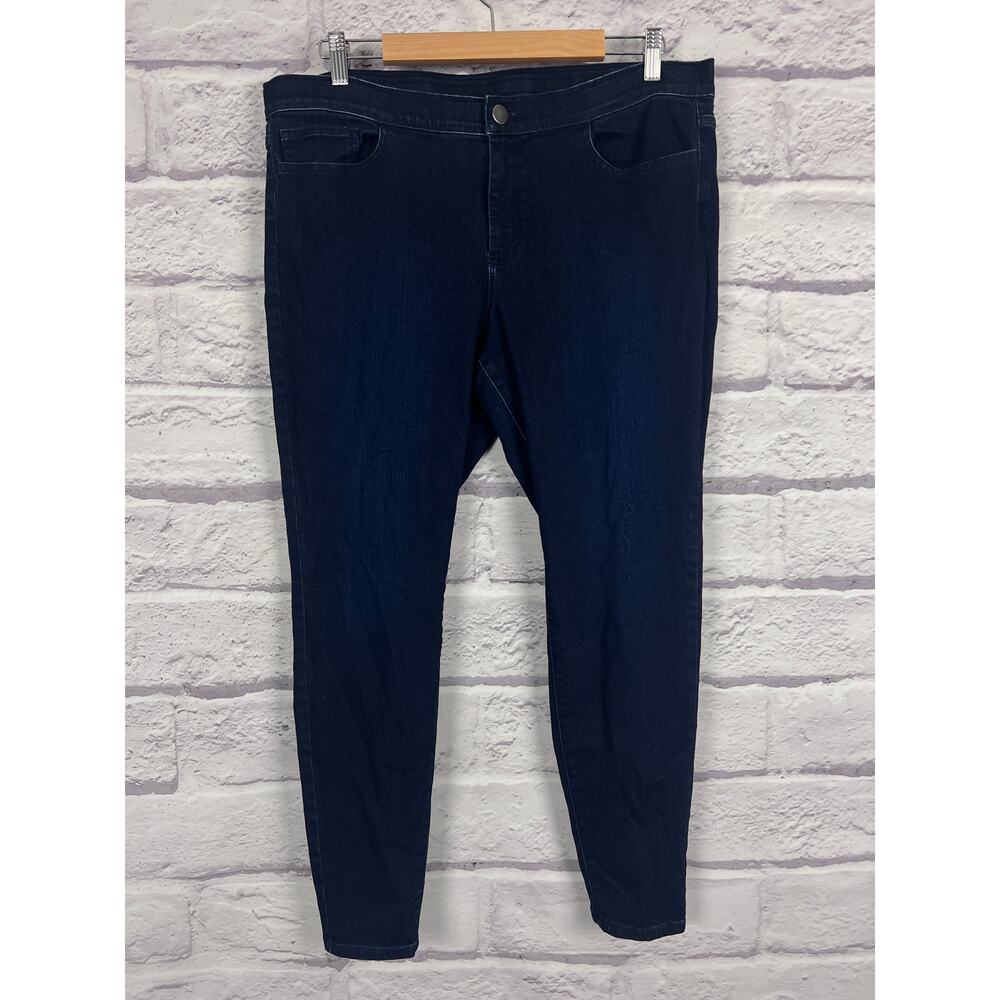 J.Jill Womens 16 Coastal Minimalist Staple Classic Stretchy Dark Denim Leggings - Picture 3 of 13